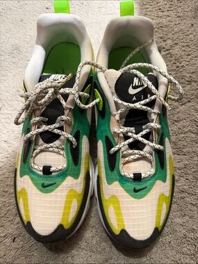 Nike Kids Green White Black Neon Yellow Wave Sneakers